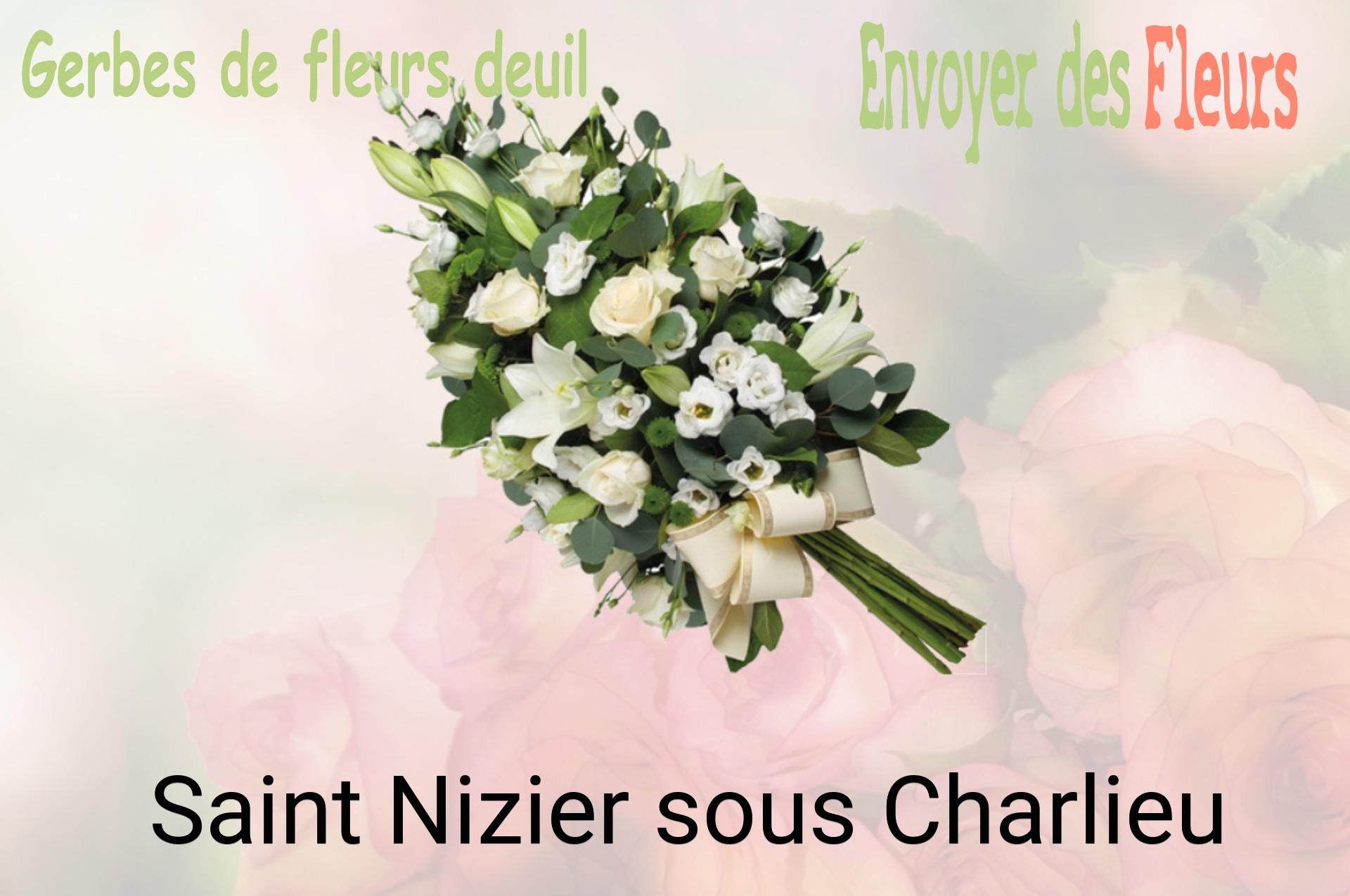 Gerbe de fleurs de deuil livrée à Saint-Nizier-sous-Charlieu